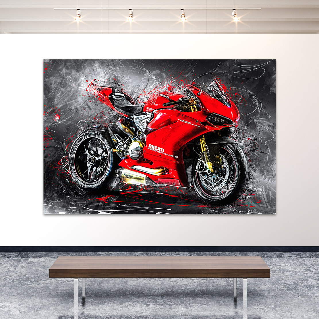 Wandbild Leinwandbild Ducati Panigale Motorradbild