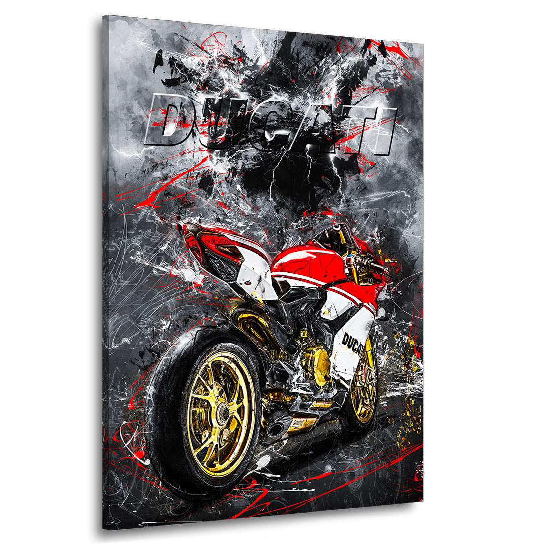 Wandbild Leinwandbild Ducati Panigale 1299 Abstrakt Style