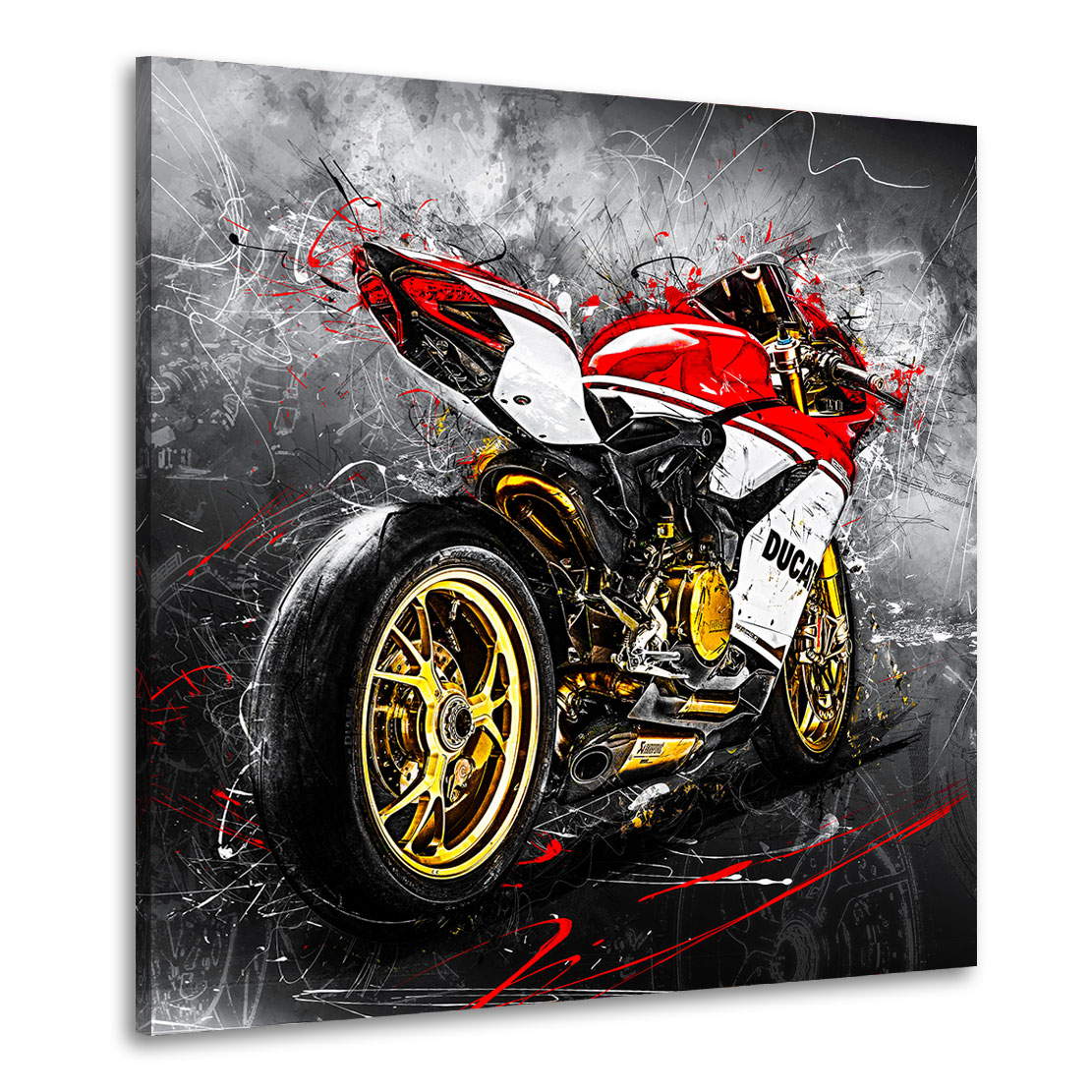 Wandbild Leinwandbild Ducati Panigale 1299 Abstrakt