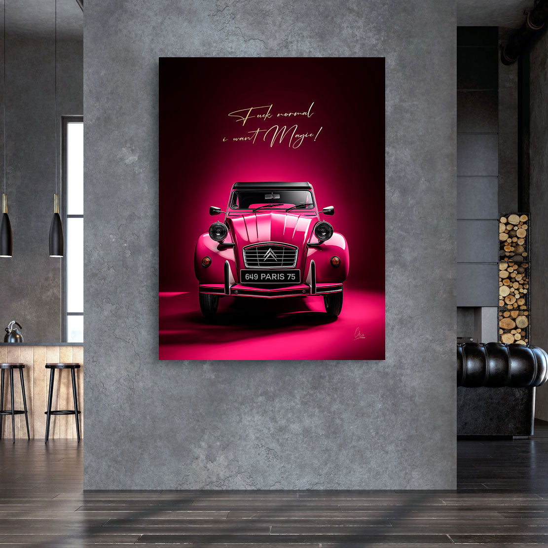 Paris Pink Magic Wandbild