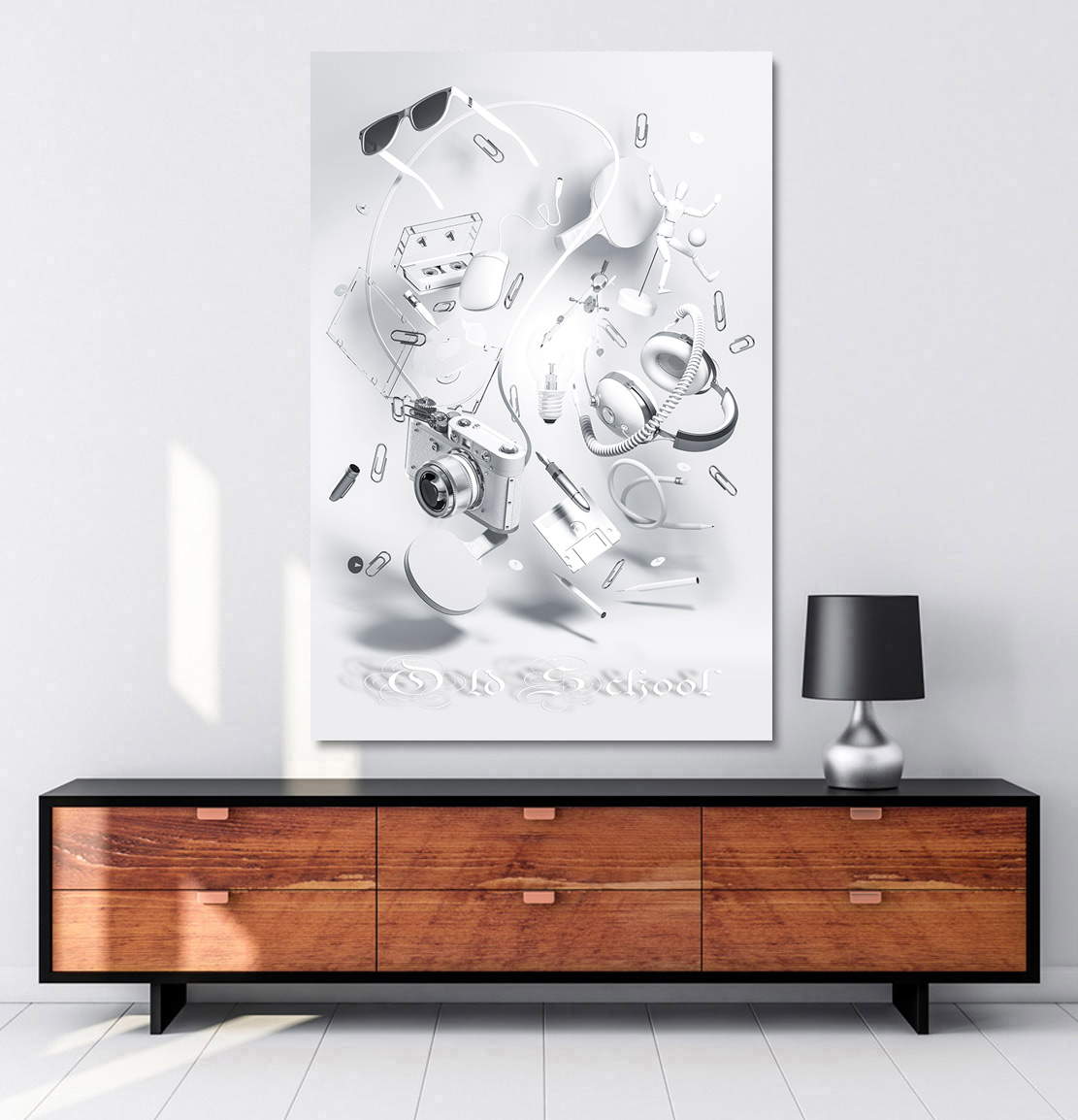 Wandbild Old School Black & White