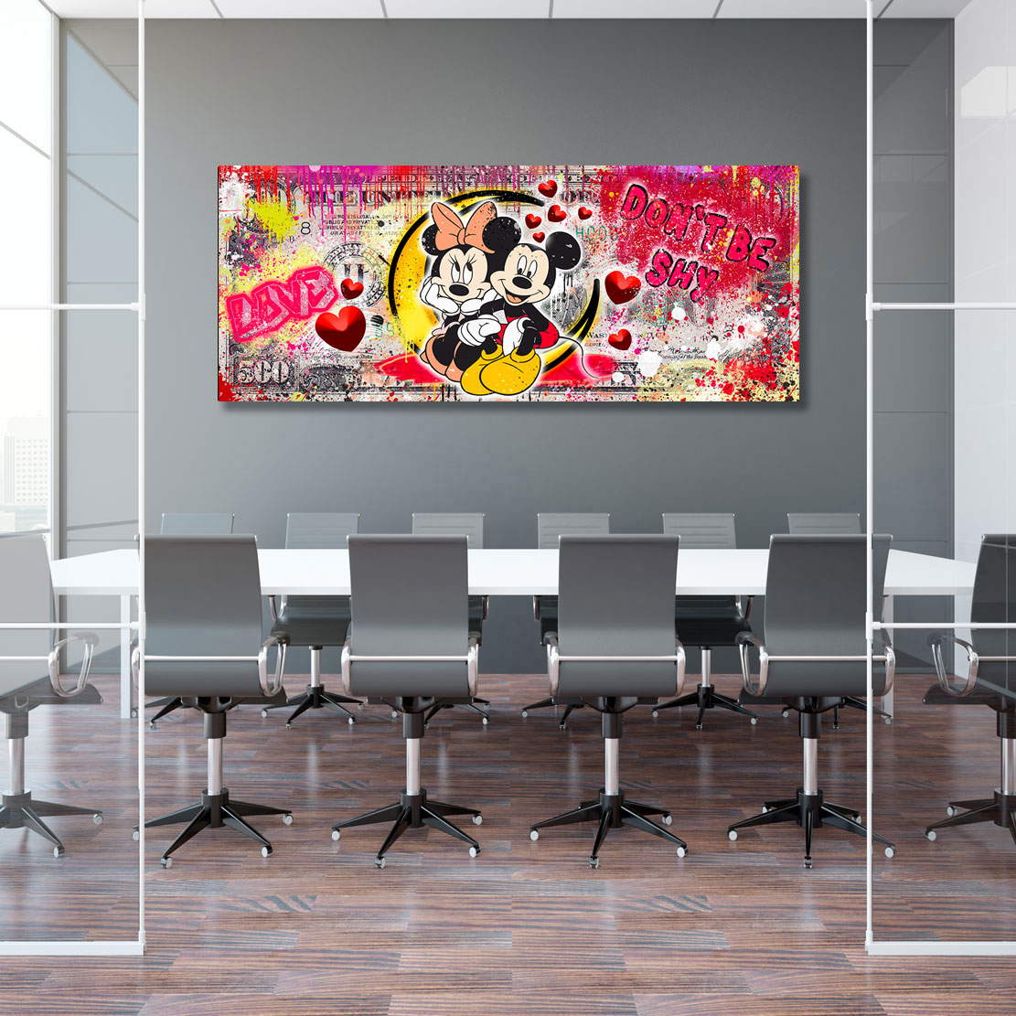 Leinwandbild Micky & Minnie Pop Art Dollar