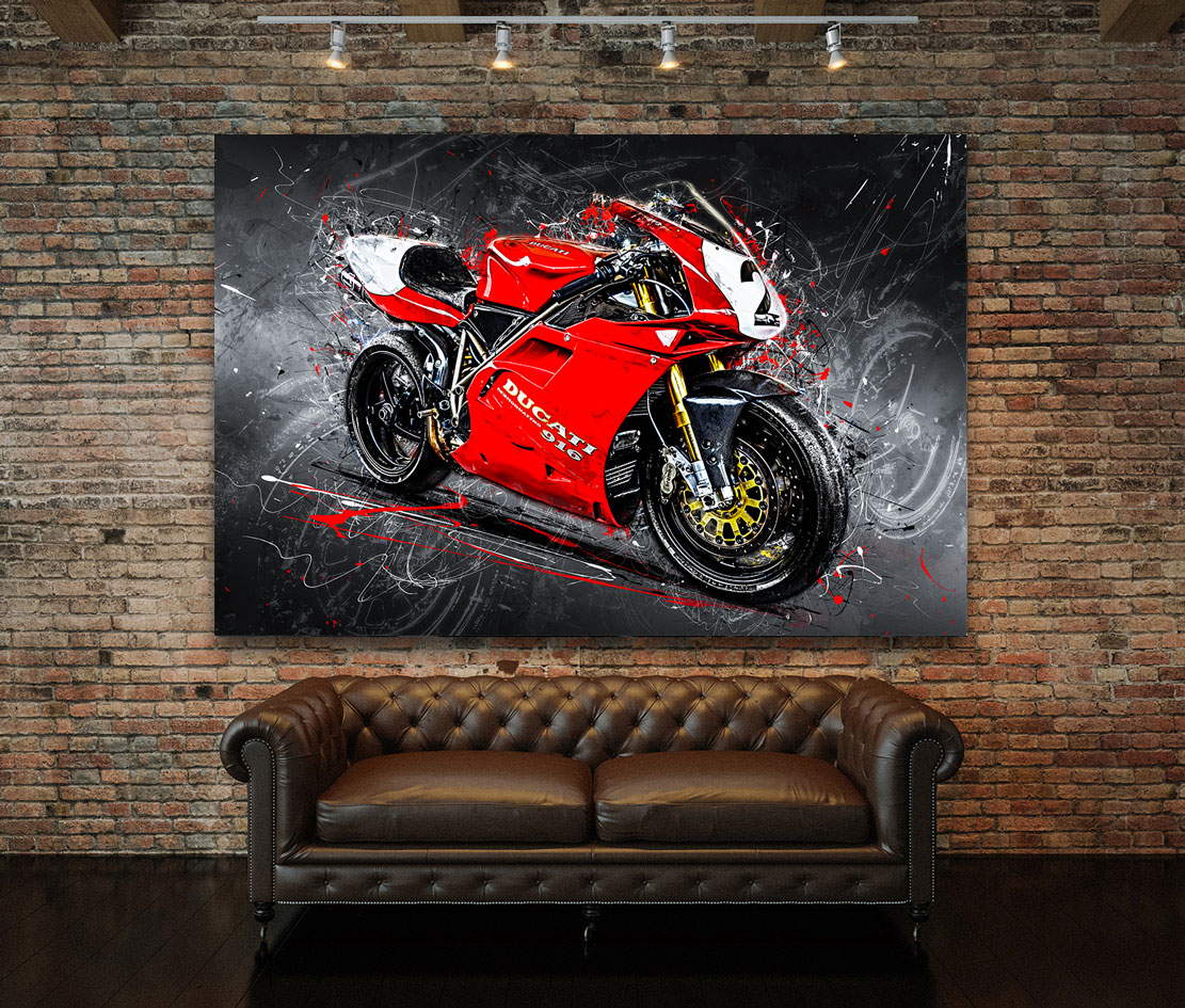 Wandbild Leinwandbild Ducati 916