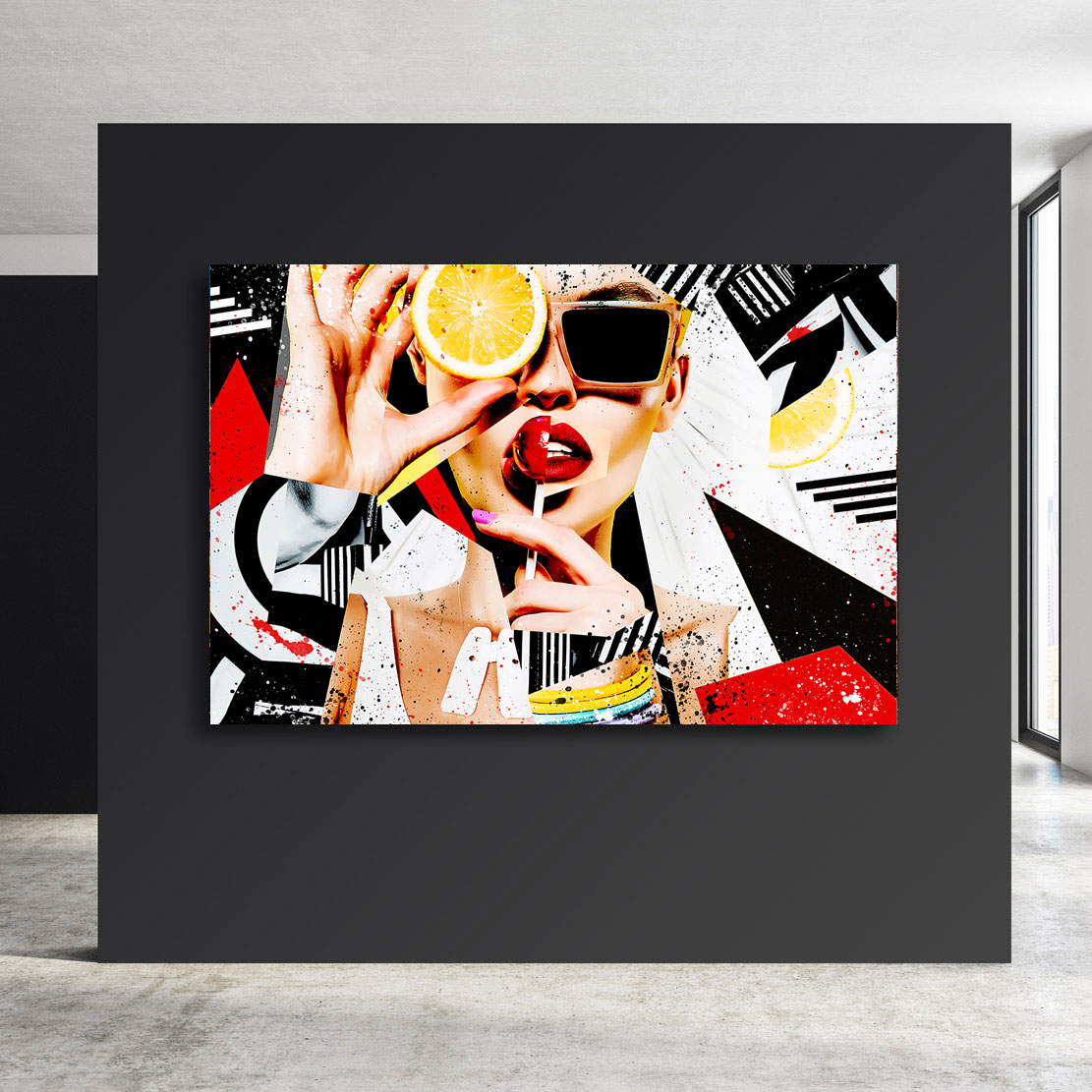 Leinwandbild Woman Abstrakt Face Color Style