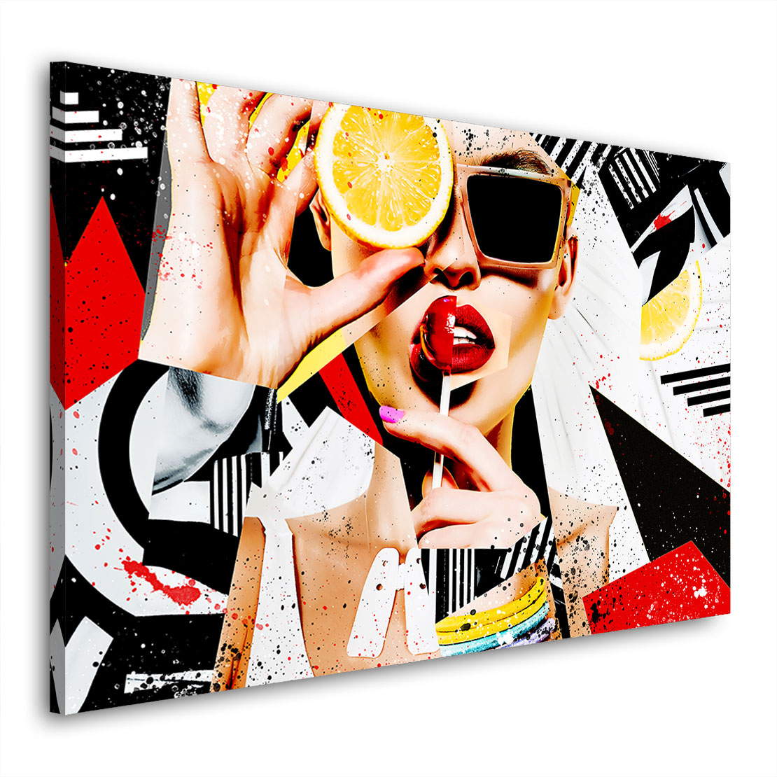 Leinwandbild Woman Abstrakt Face Color Style