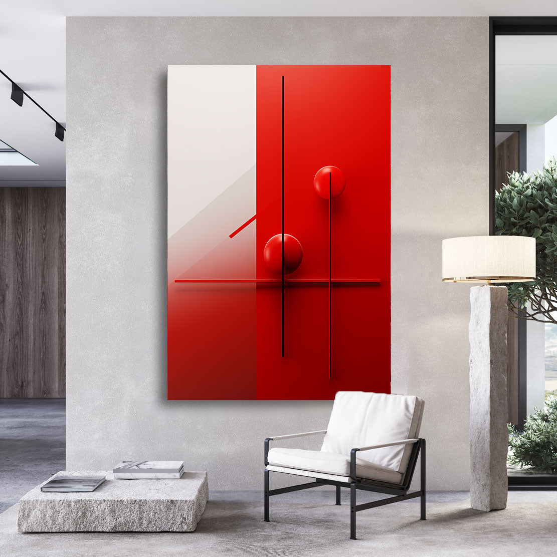 Minimalismus Wandbild Red Ball