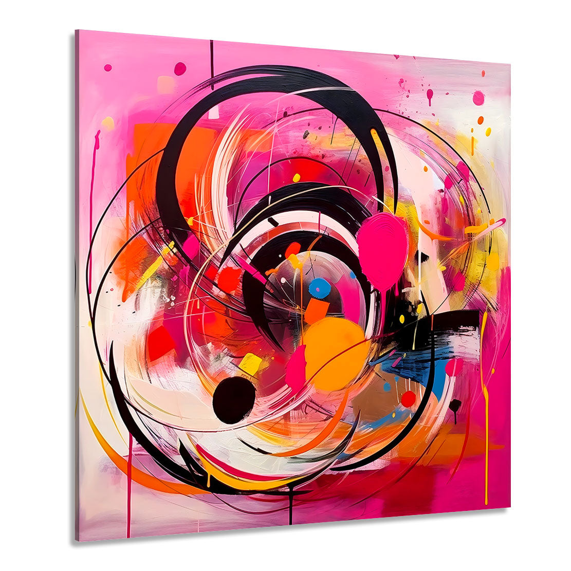 Abstraktes Wandbild Pink Wave