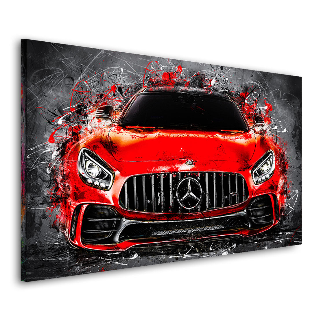 Auto Leinwandbild Mercedes AMG GT Red
