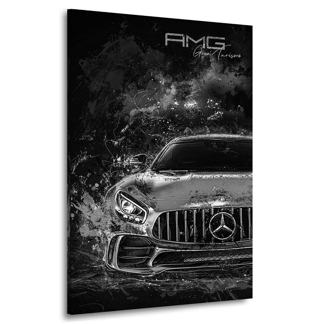 Auto Leinwandbild Mercedes AMG GT Dark Style