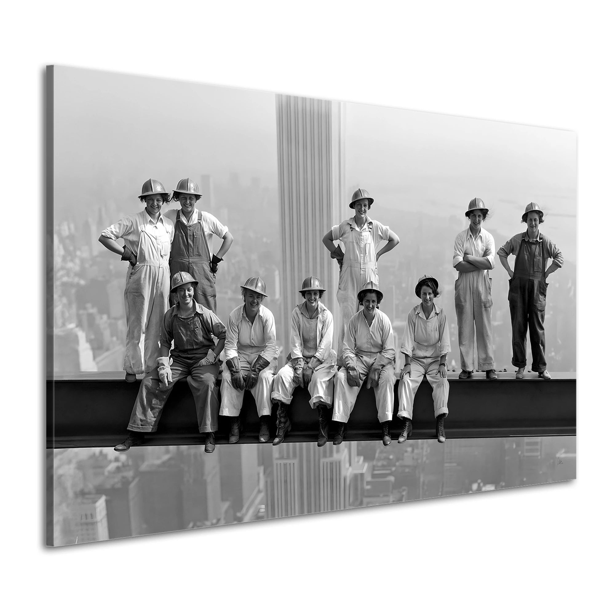 Stahlträger Arbeiter Wandbild von MENZART