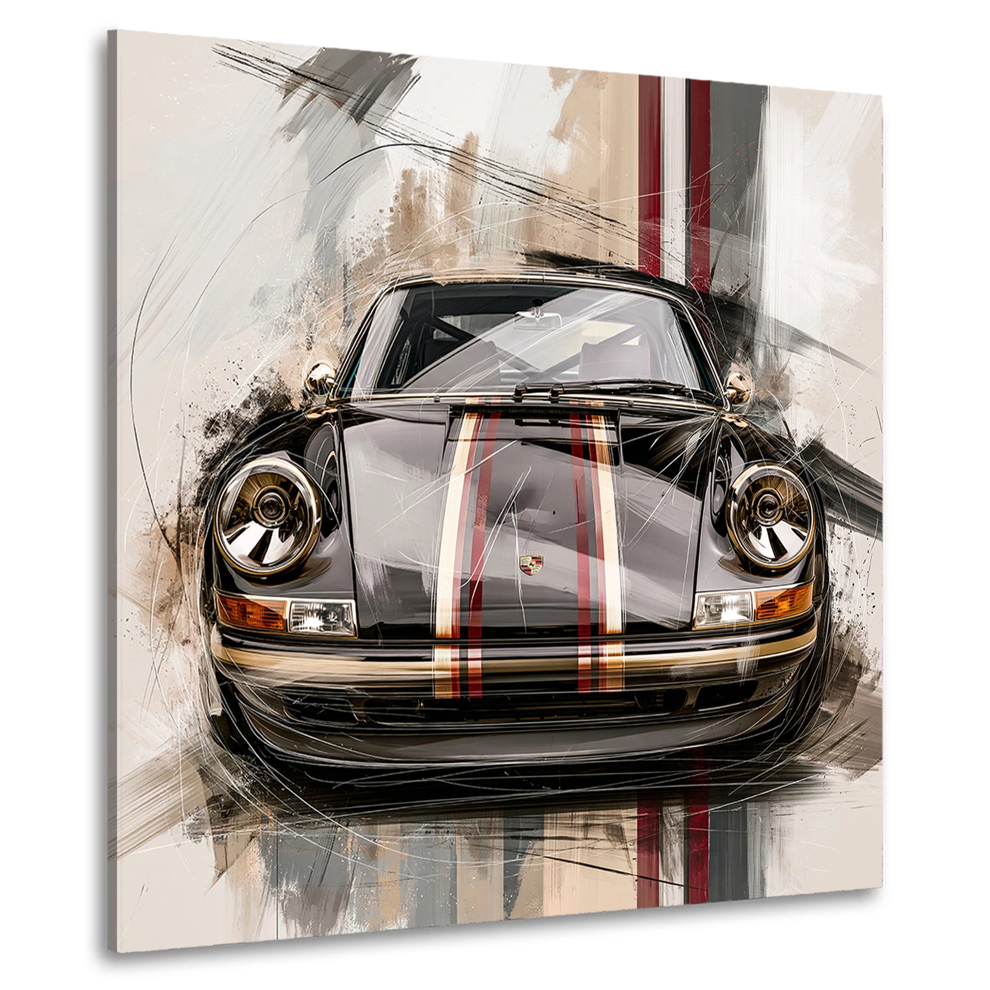 Porsche Black Art Wandbild