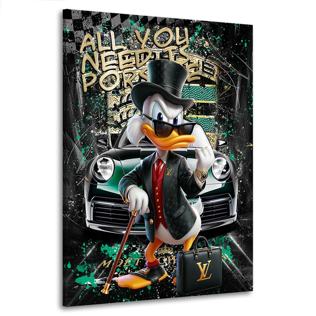 Dagobert Duck Pop Art Wandbild von MENZART