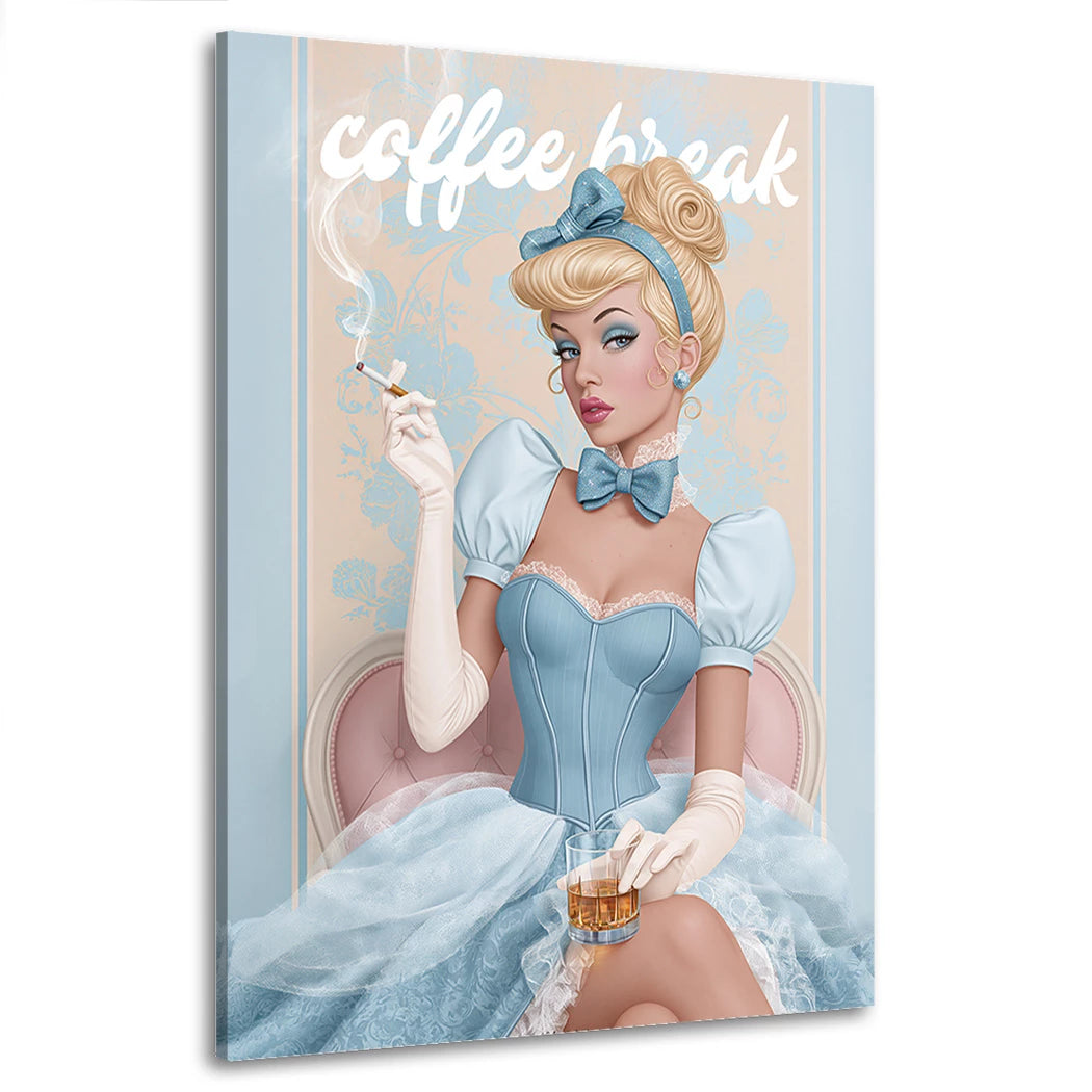 Cinderella Kaffe Pause Wandbild