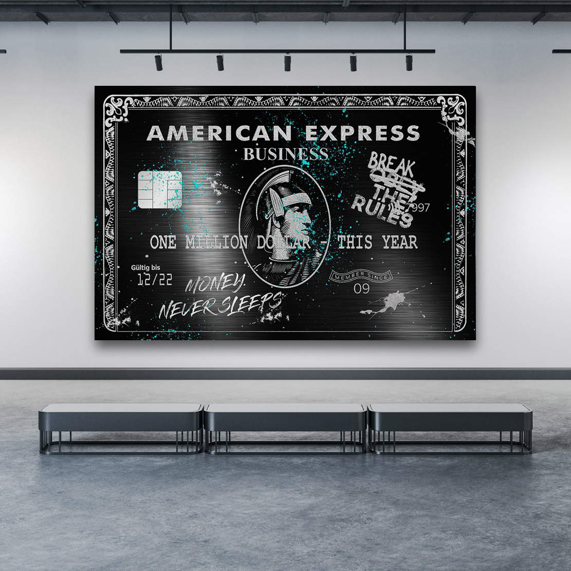Wandbild Leinwandbild Amex Business Black