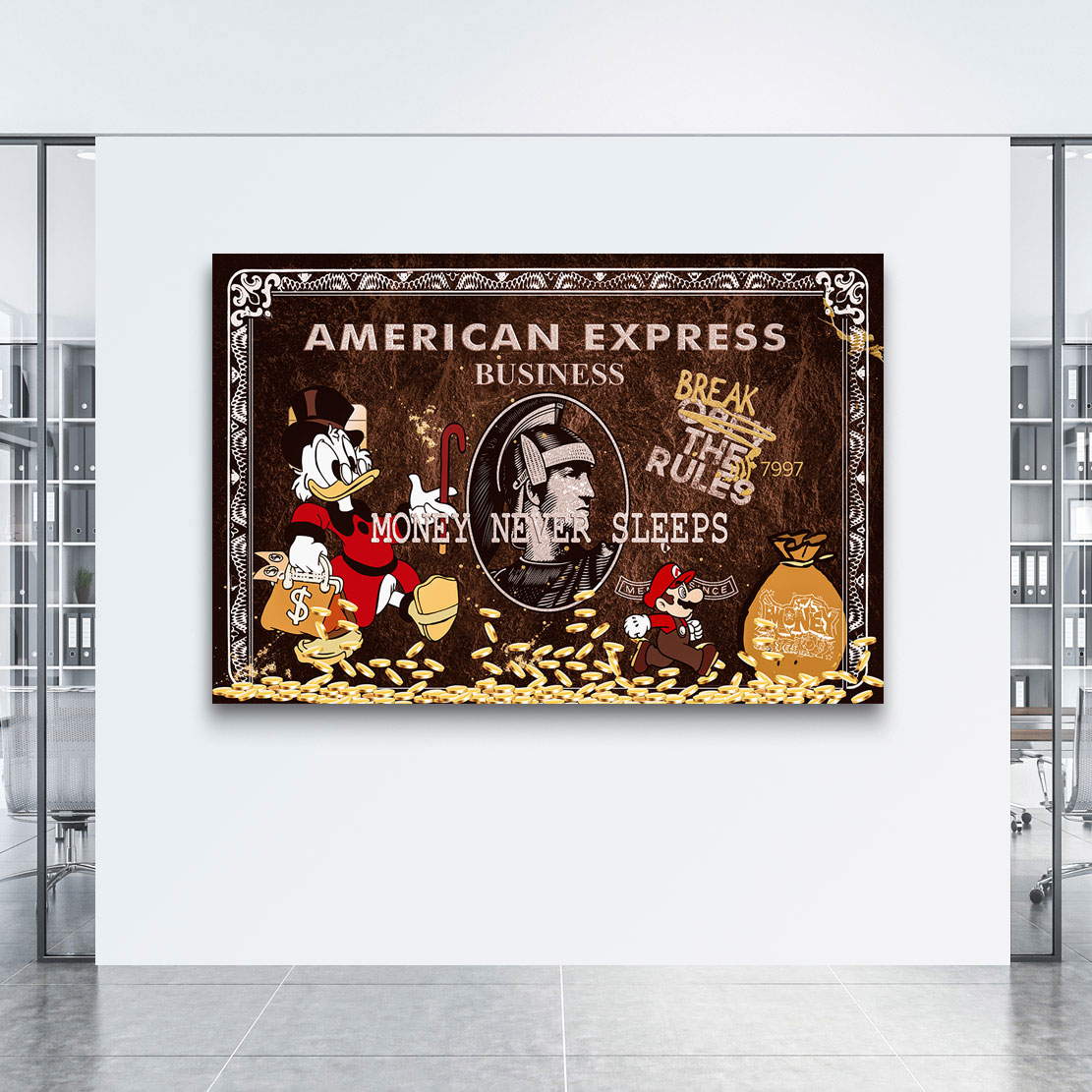 Leinwandbild Dagobert Amex Vintage Pop Art Style