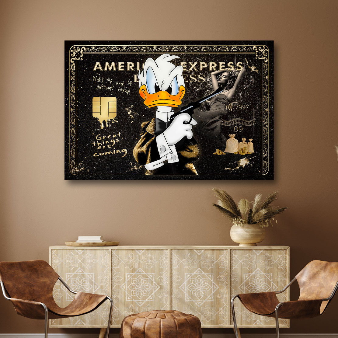 Pop Art Wandbild Donald James Bond Amex Style