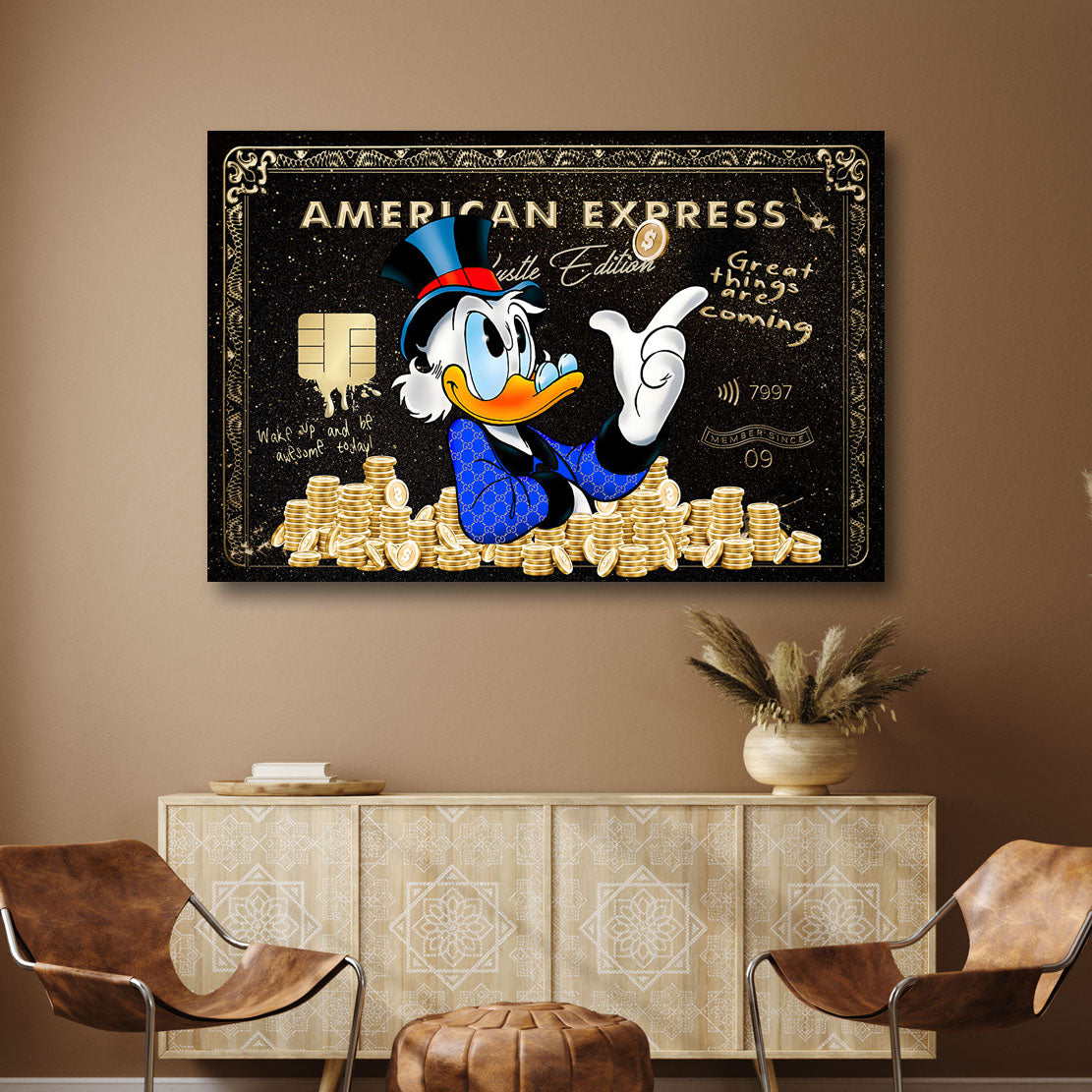 Pop Art Wandbild Dagobert Amex Hustle Edition