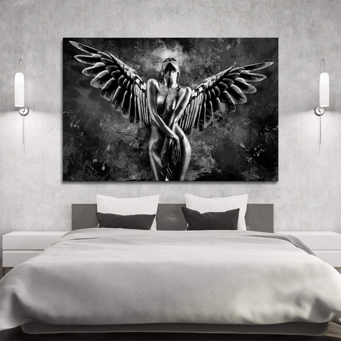 Wandbild Sensual Angel Dark Style Abstrakt