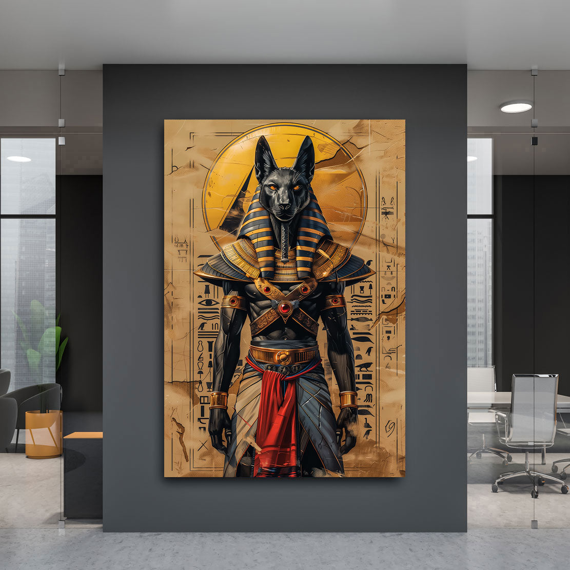 Mystisches Anubis Wandbild