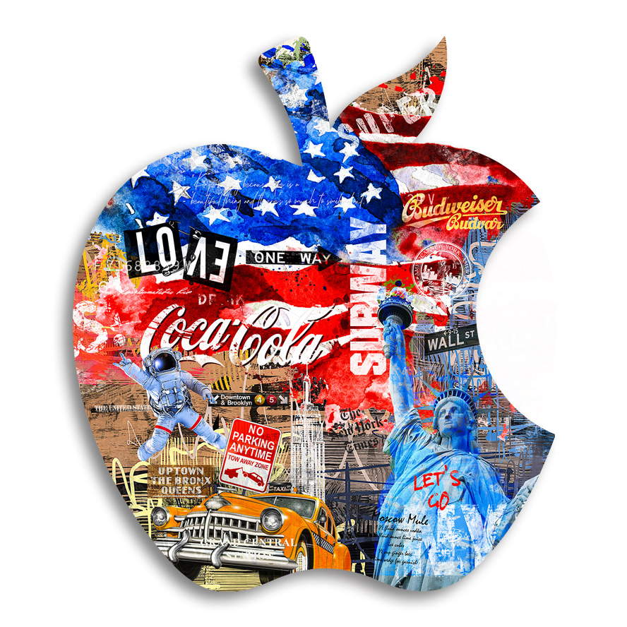 Wandbild Leinwandbild Big Apple New York Pop Art