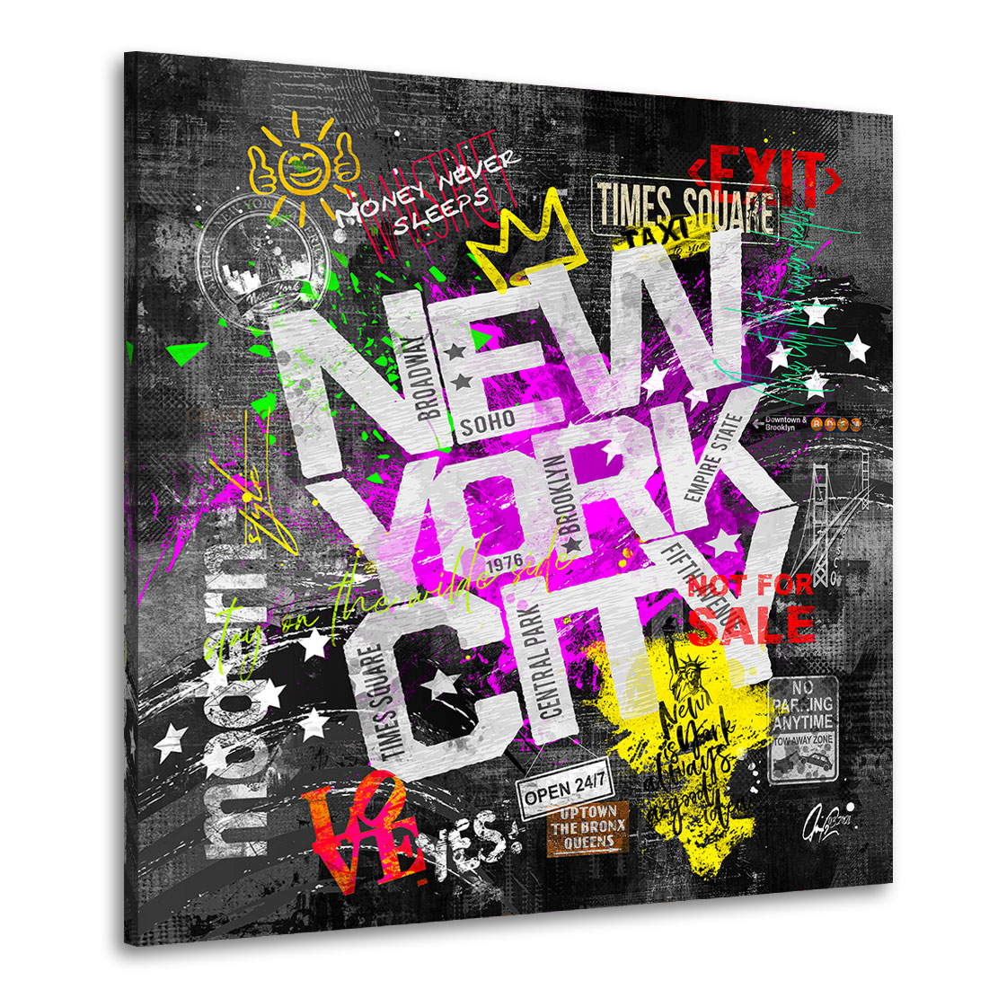 Wandbild Leinwandbild New York Streets Pink Style