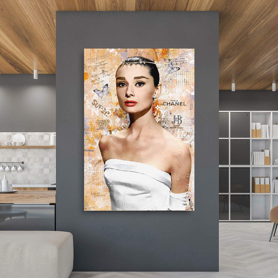 Wandbild Leinwandbild Audrey Hepburn Coco