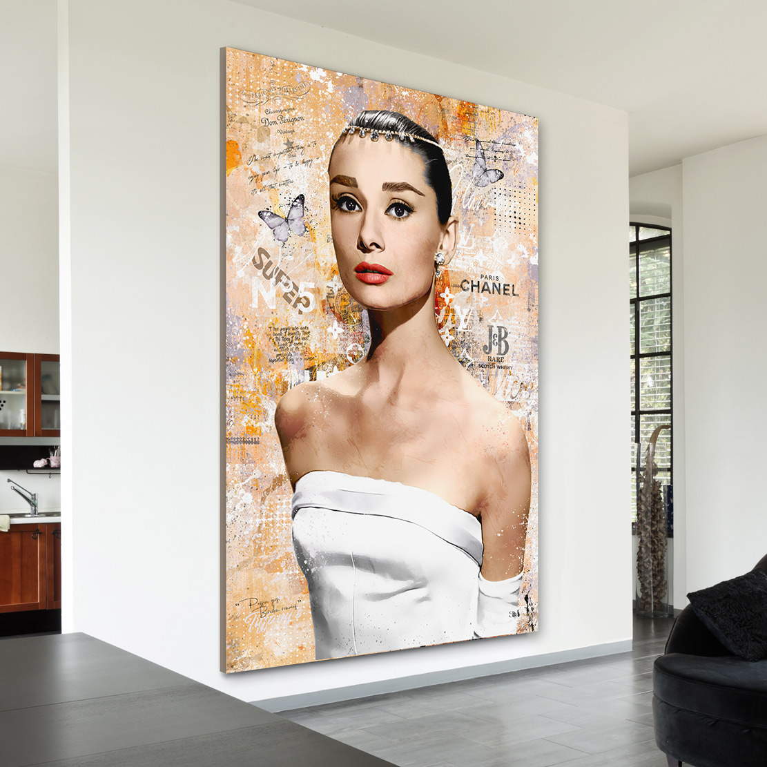 Wandbild Leinwandbild Audrey Hepburn Coco