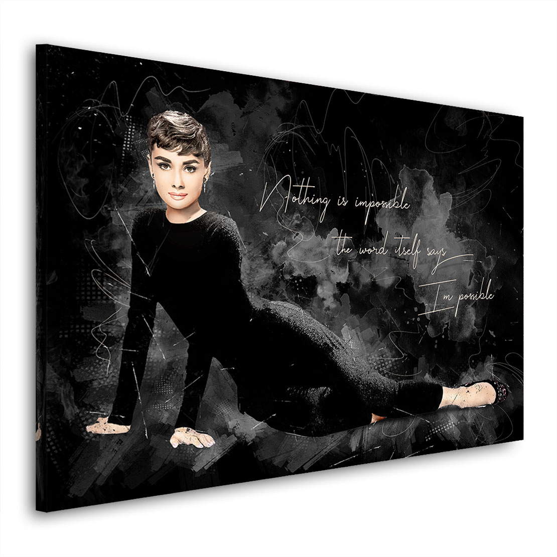 Wandbild Leinwandbild Audrey Hepburn Zitate