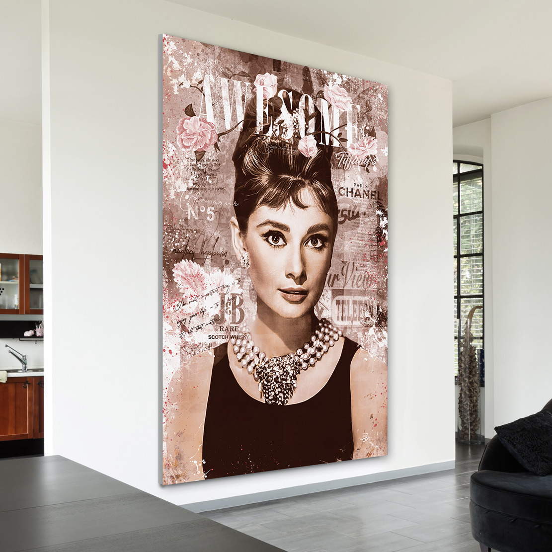 Wandbild Leinwandbild Audrey Hepburn Retro