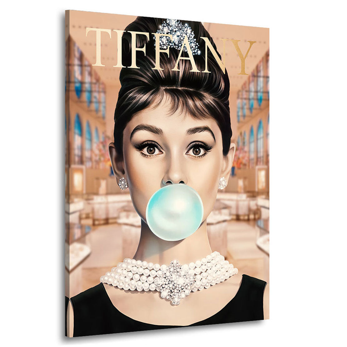Wandbild Audrey Tiffany Bubble Gum