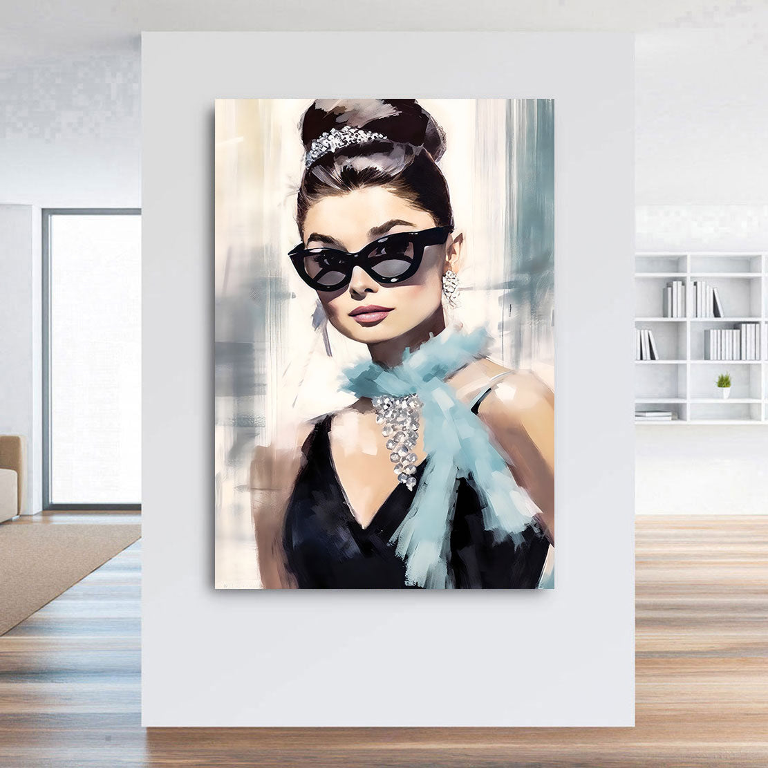 Wandbild Audrey Hepburn Tiffany