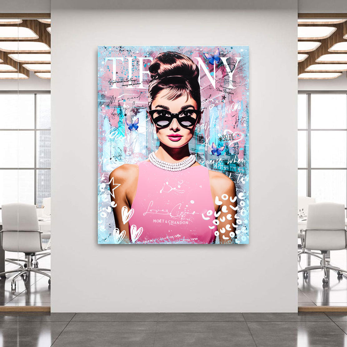 Audrey Love Tiffany Wandbild