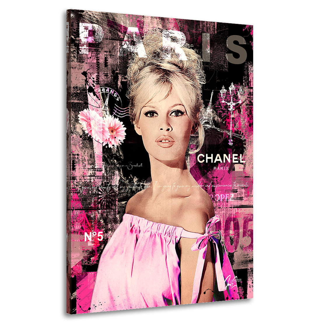 Wandbild Brigitte Bardot Pink Style
