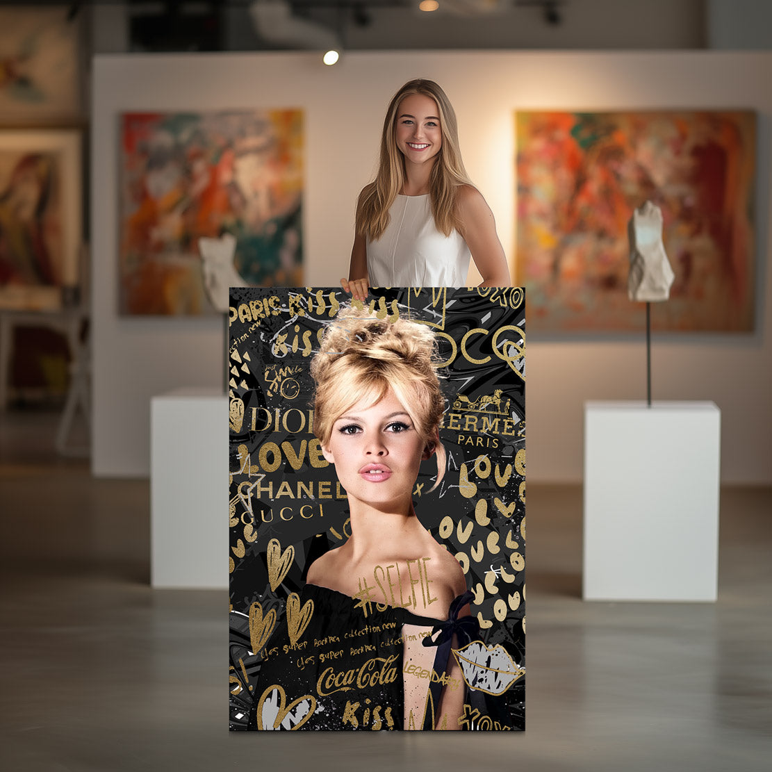 B. Bardot Pop Art Lifestyle Wandbild
