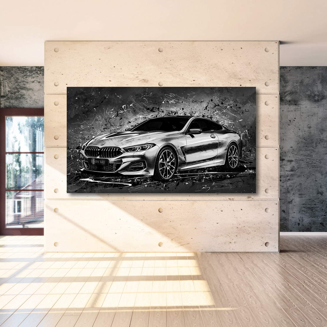 Auto Leinwandbild BMW 8 Dark Style