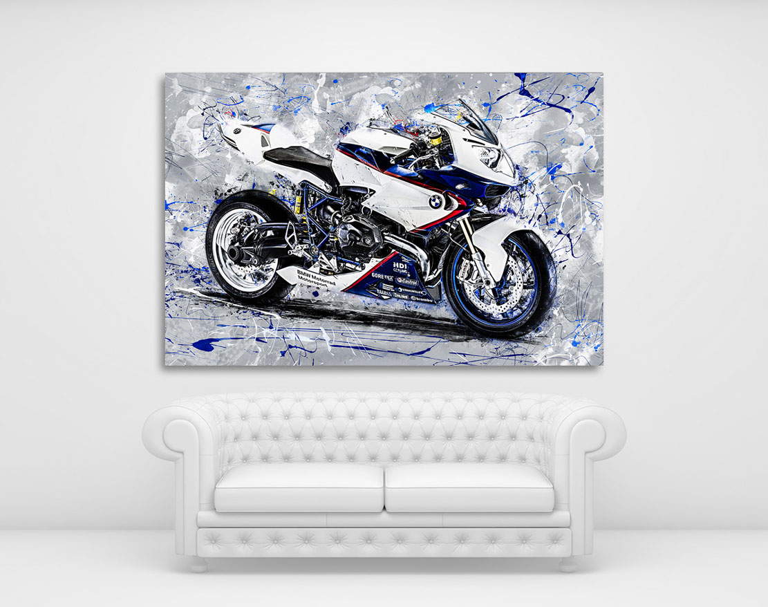 Wandbild Leinwandbild BMW HP2 Sport Motorradbild