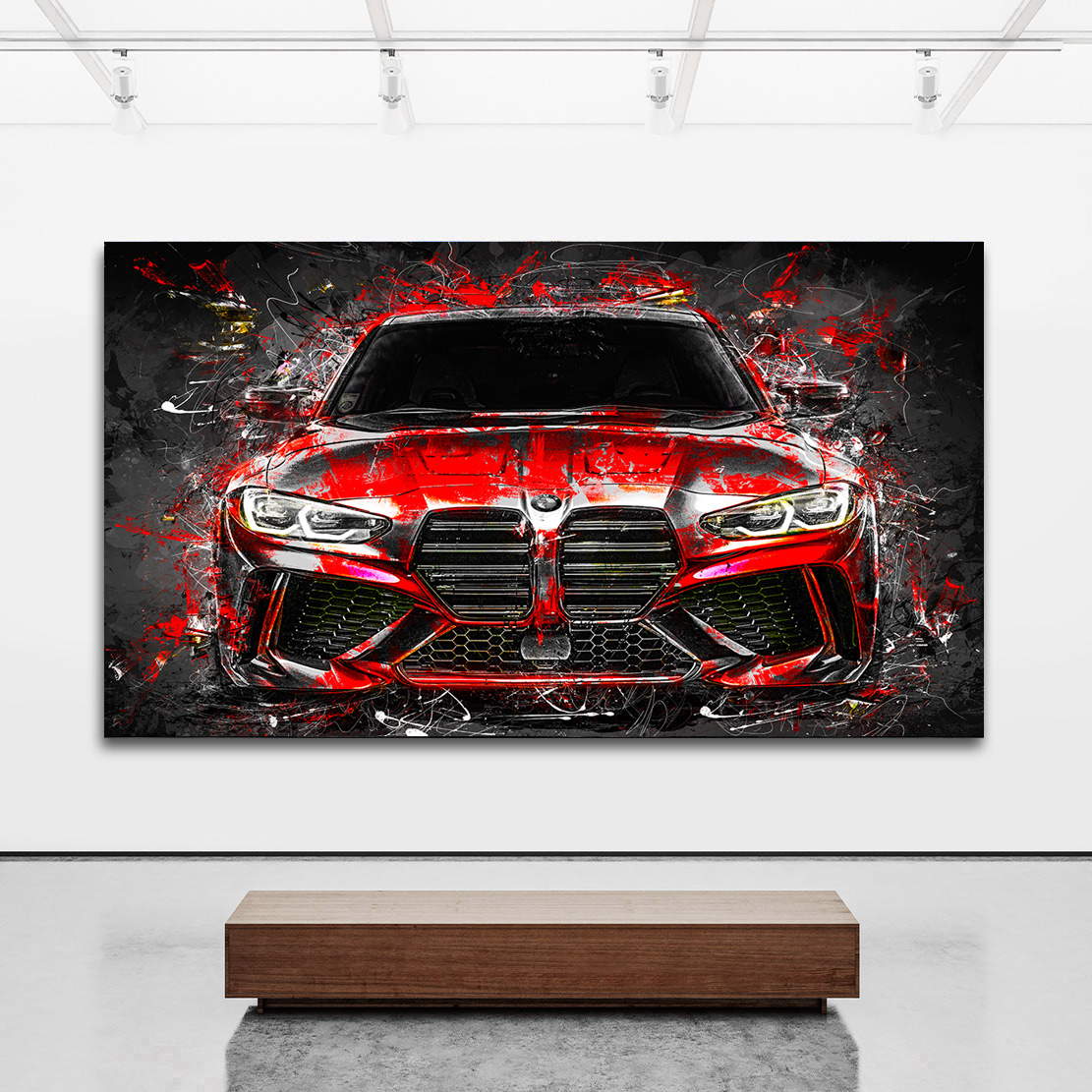 Auto Leinwandbild BMW M4 Red Style