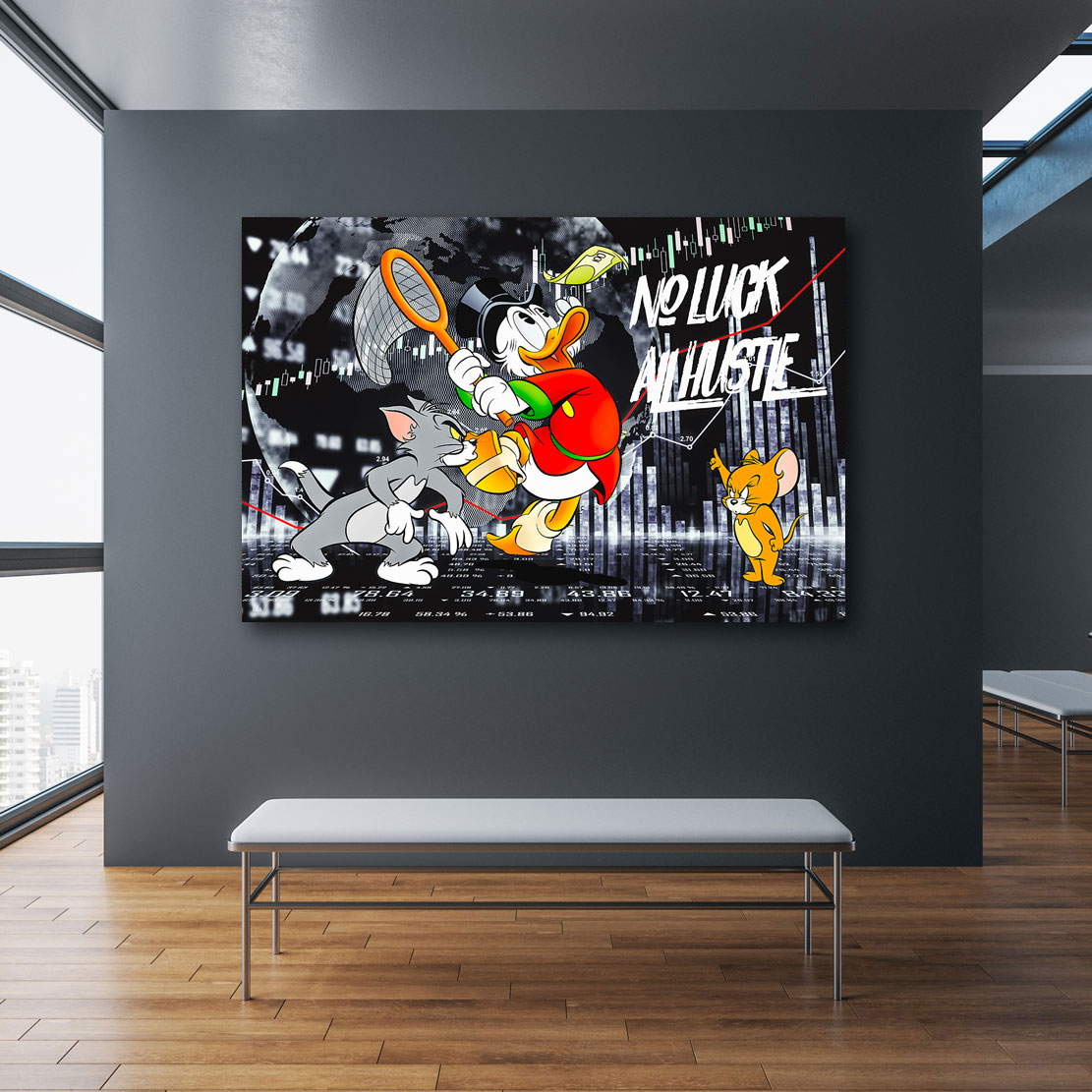 Leinwandbild Dagobert All Hustle Black Style