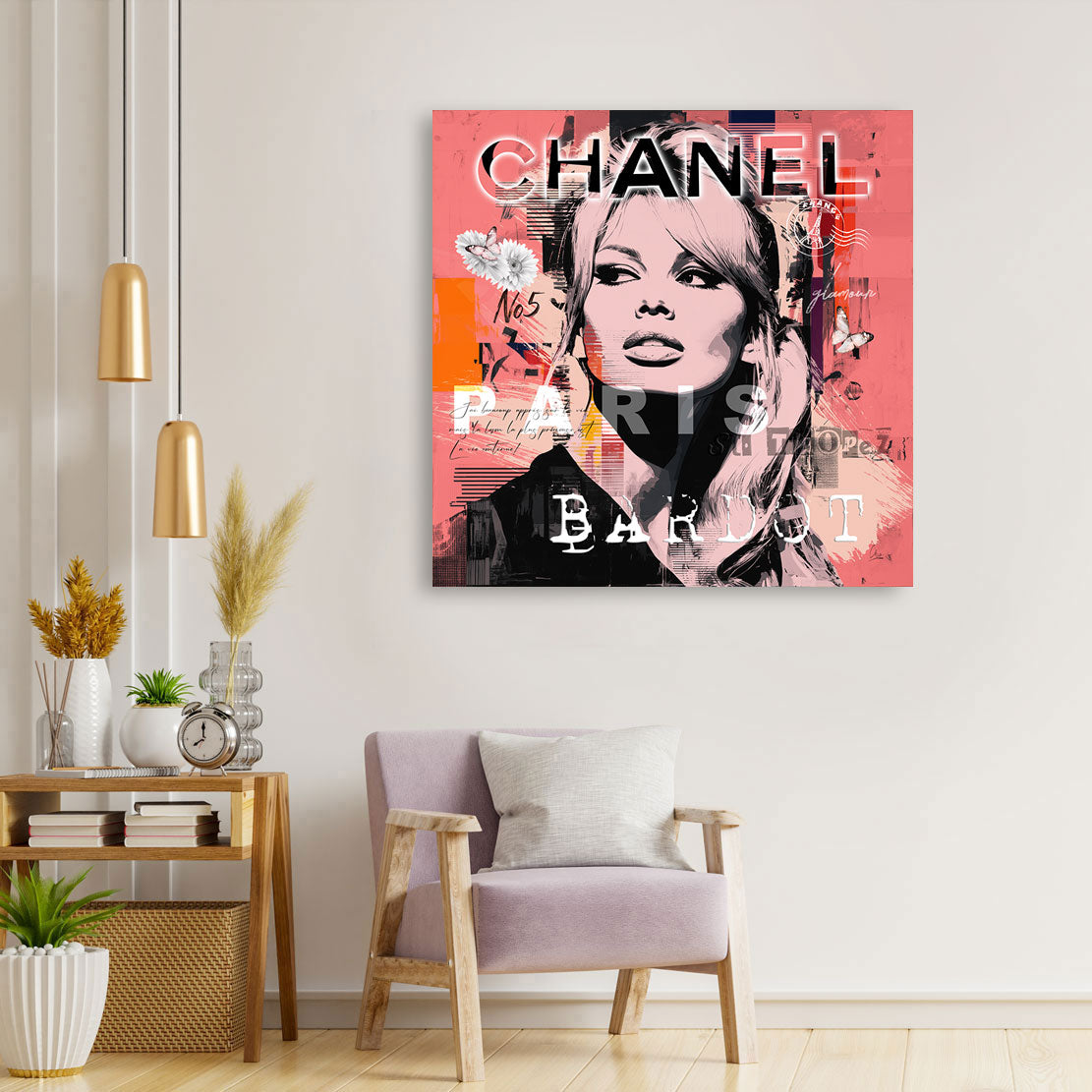 Bardot Chanel Pop Art Wandbild