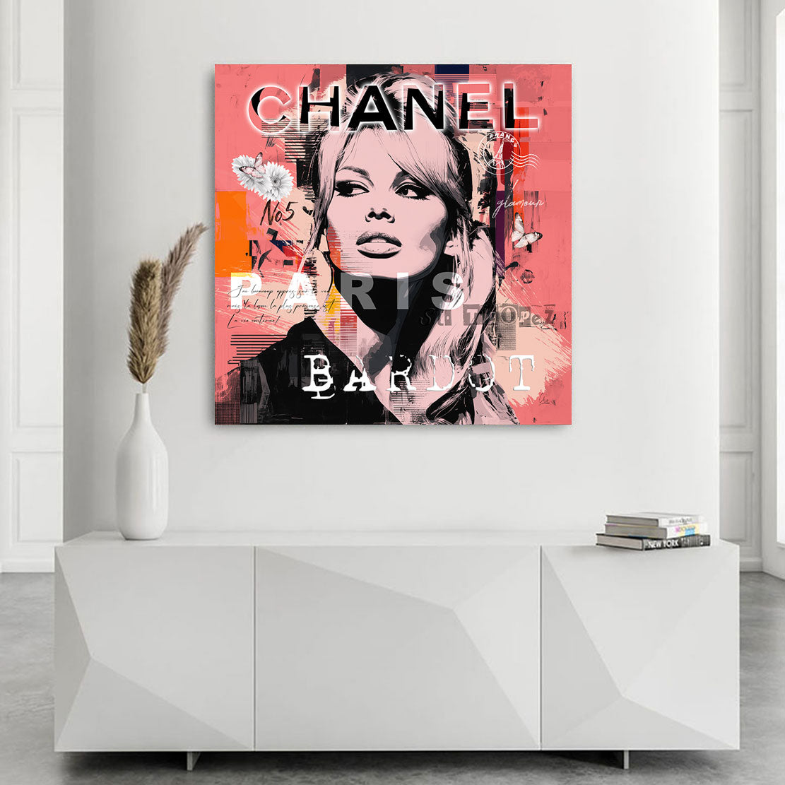 Bardot Chanel Pop Art Wandbild