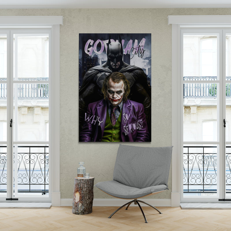 Wandbild Batman & Joker