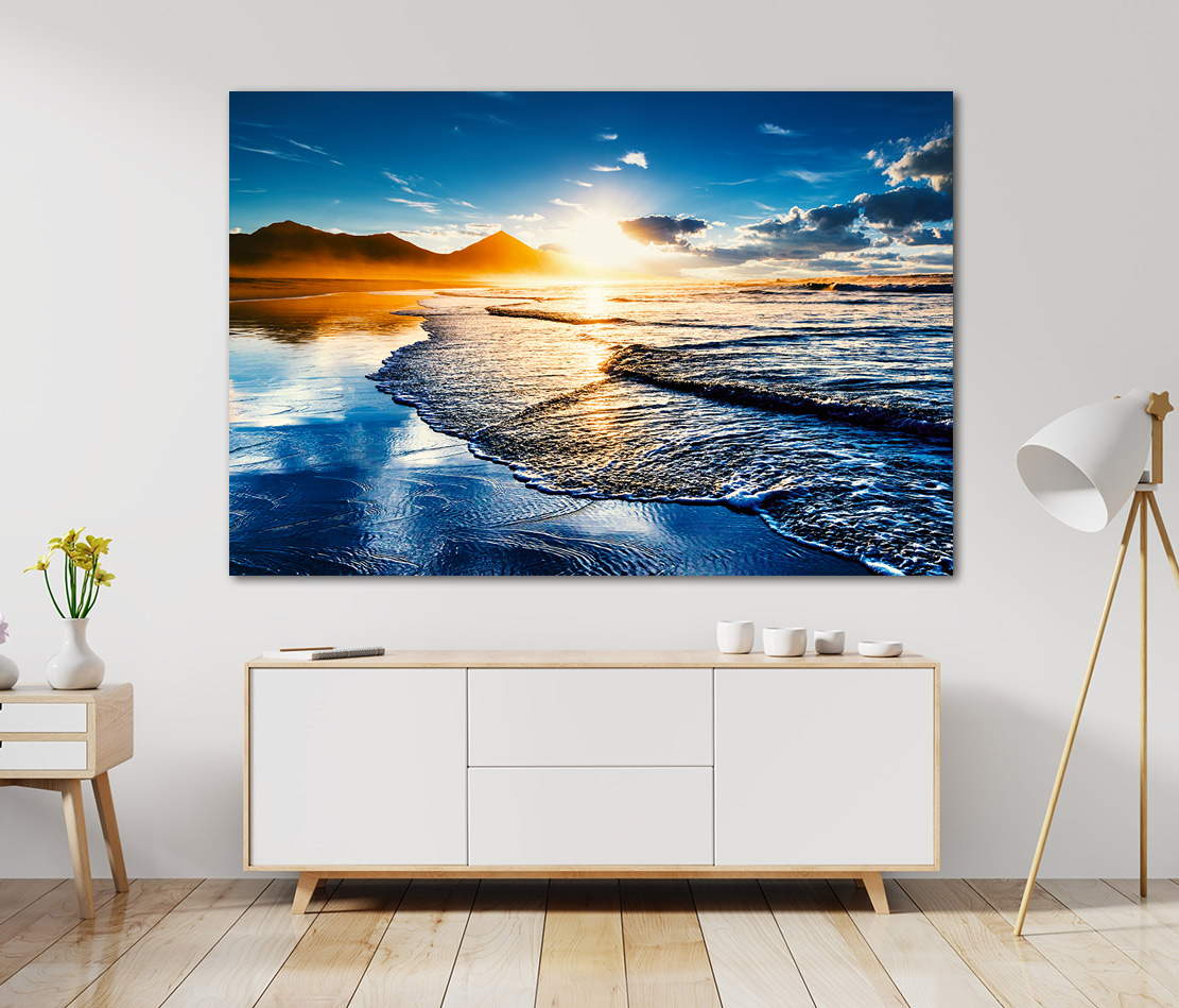 Wandbild Leinwandbild Sunset Beach