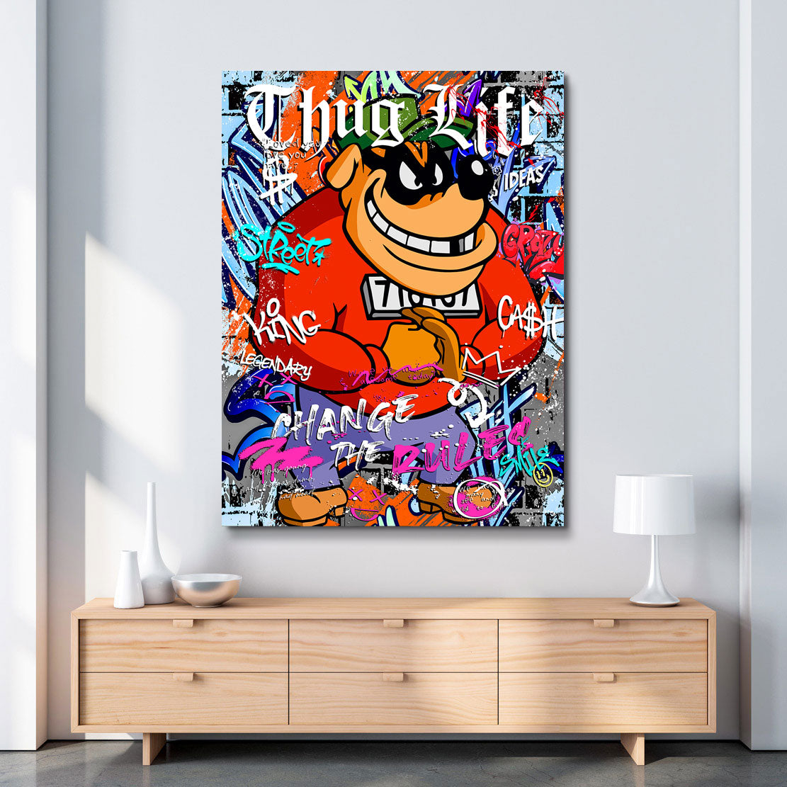 Pop Art Wandbild Panzerknacker Thug Life