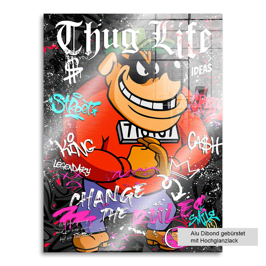 Pop Art Wandbild Panzerknacker Thug Life Black Style