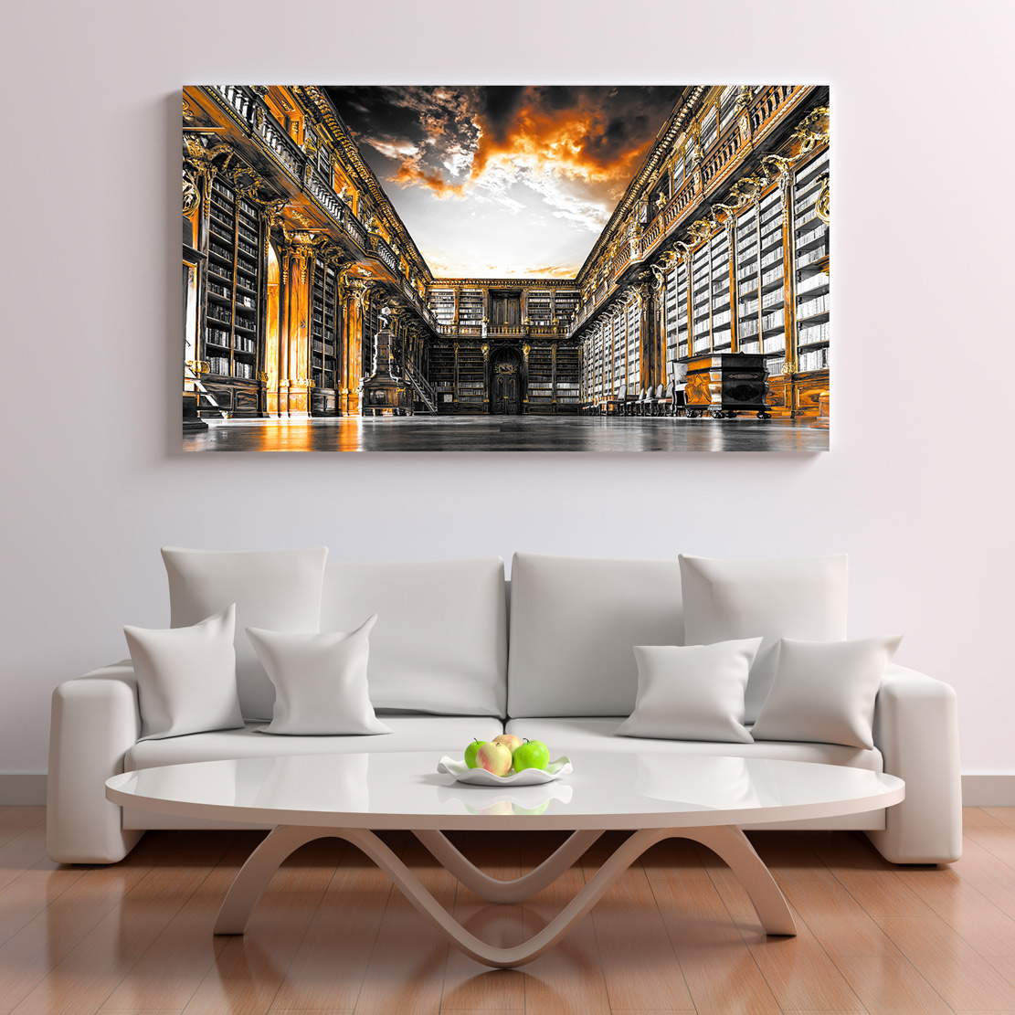 Wandbild Leinwandbild Bibliothek Mystic Sky