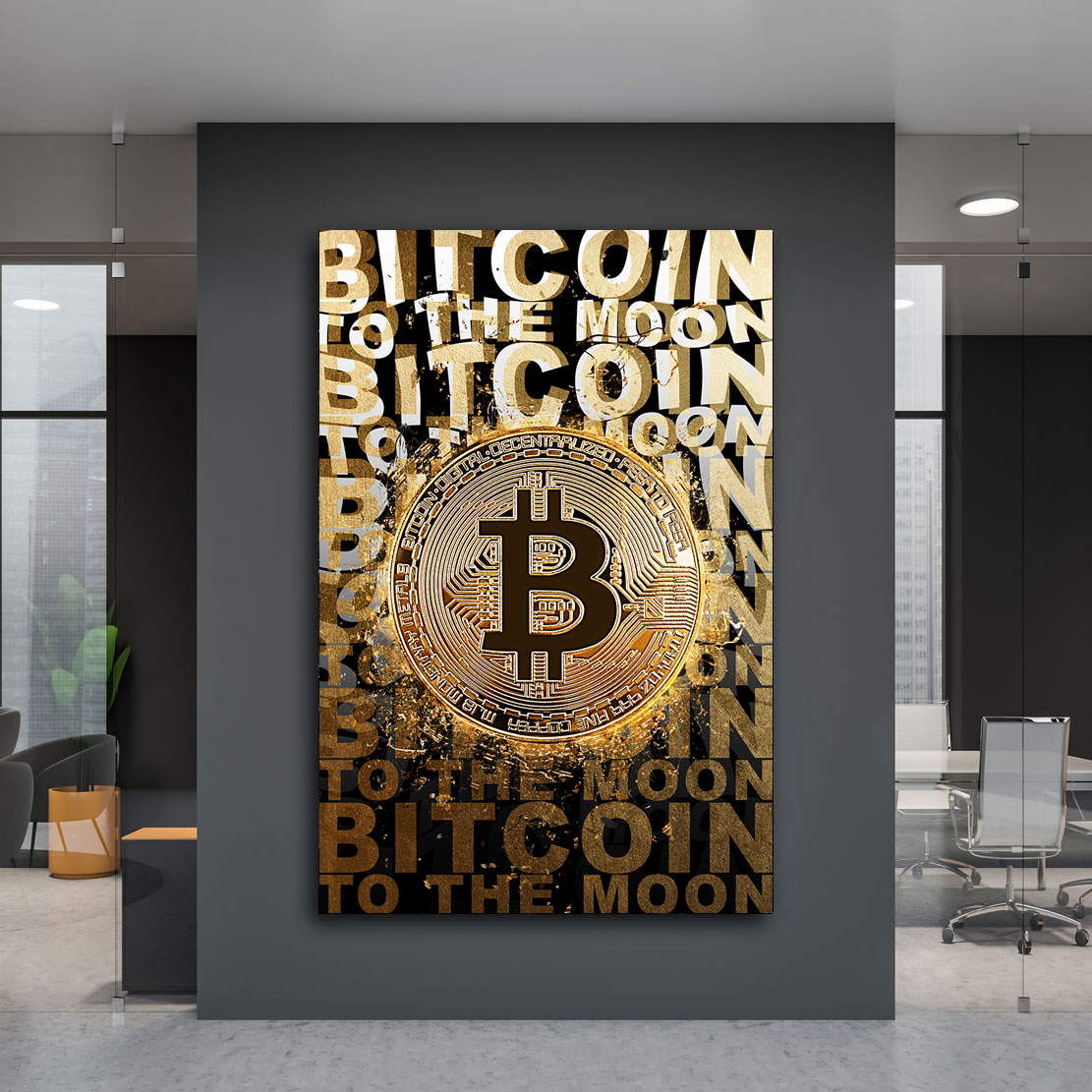 Wandbild Leinwandbild Bitcoin Modern Style
