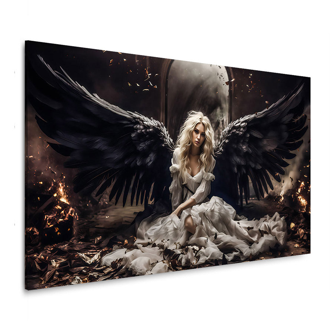 Wandbild Angel Black Wings