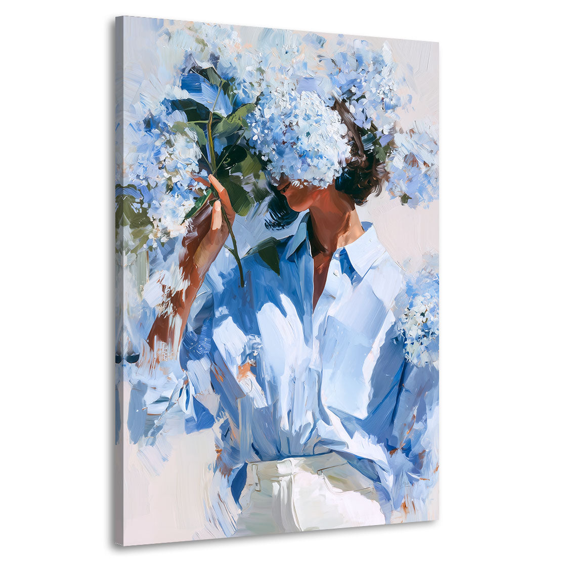 Blue Bloom Portrait Wandbild