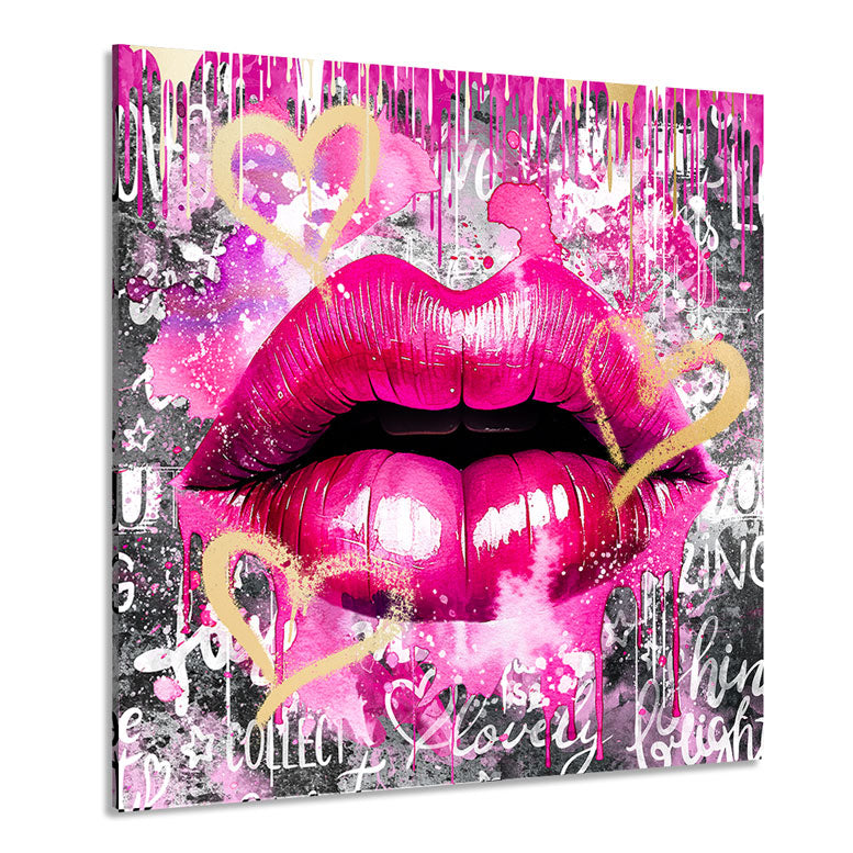 Pop Art Wandbild Sweet Pink Lips