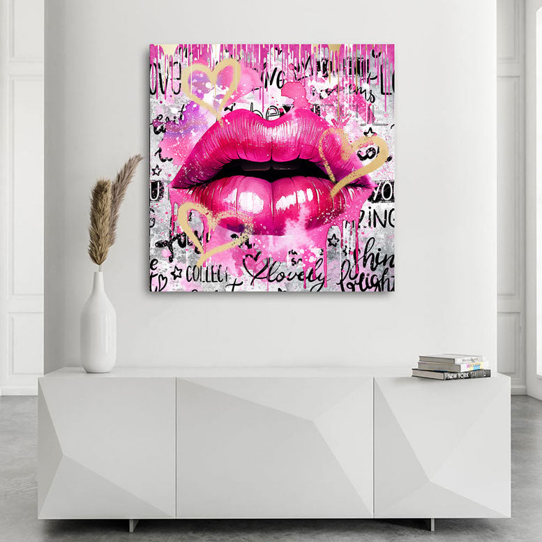 Pop Art Wandbild Sweet Heart Lips